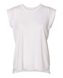 Bella+Canvas Women’s Flowy Rolled Cuffs Muscle Tee